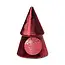 Red Ribbed Mercury Stacked Tree Candle - Winter Berry