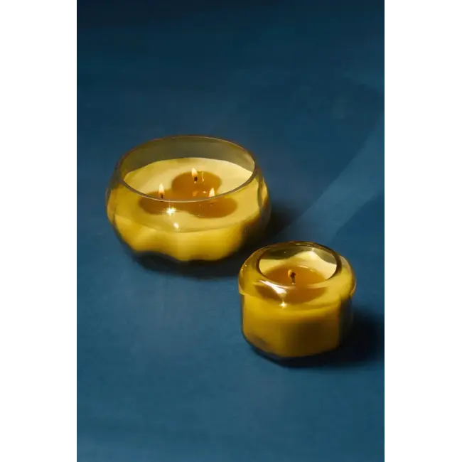 Basalt 5oz Glass Candle: Yellow Tobacco Patchouli