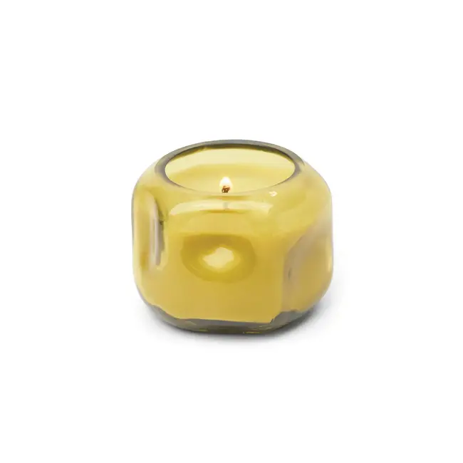 Basalt 5oz Glass Candle: Yellow Tobacco Patchouli