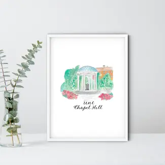 The Write Occasion Calligraphy UNC Chapel Hill Matted Print - 8x10