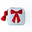 Ariel Bow Velvet Jewelry Box  - Light Blue