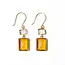Veronica Two-Tone Glass Dangle Earrings