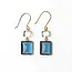 Veronica Two-Tone Glass Dangle Earrings