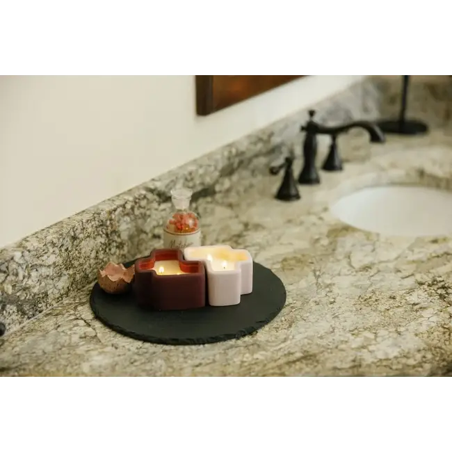 Boxed Set Jigsaw Candles: Pistachio + Black Fig