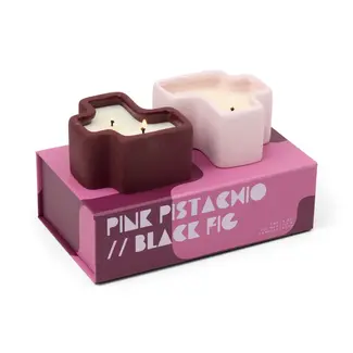 Boxed Set Jigsaw Candles: Pistachio + Black Fig