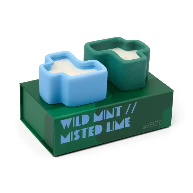 Boxed Set Jigsaw Candles: Mint + Lime