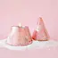 Pink Ribbed Mercury Tree Candle - Pink Peppermint
