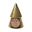 Gold Ribbed Mercury Tree Candle - Cypress & Fir