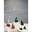 Green Ribbed Mercury Tree Candle - Cyprus & Fir