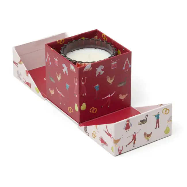 Red Glass in Holiday Merry Box - Winter Berry Candle