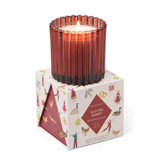 Red Glass in Holiday Merry Box - Winter Berry Candle
