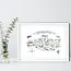 The Write Occasion Calligraphy North Carolina Matted Print - 11x14