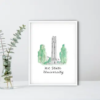 The Write Occasion Calligraphy NC State University Matted Print - 8x10