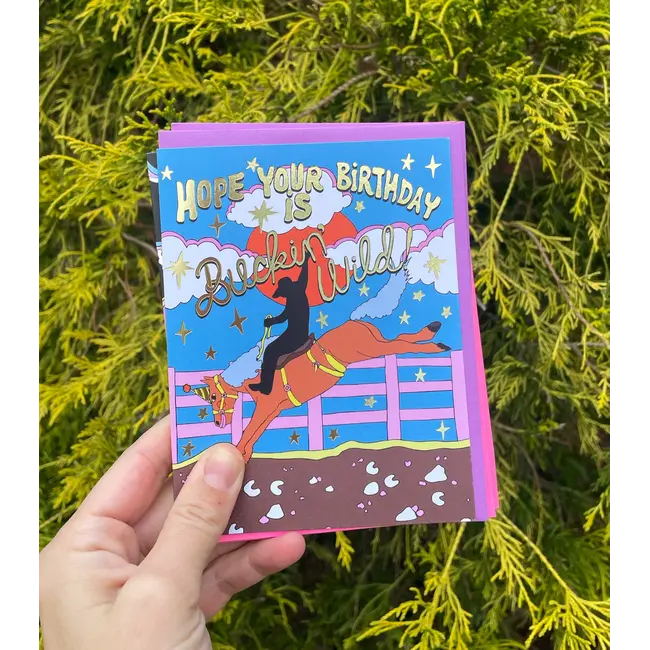 Buckin' Wild Birthday Card