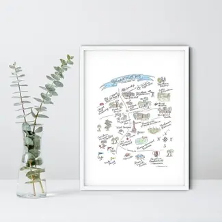 The Write Occasion Calligraphy Chapel Hill Matted Print - 11x14