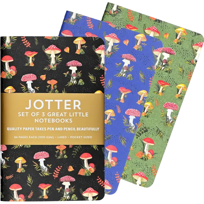 Jotter Mini Notebook Set (3) - Mushrooms