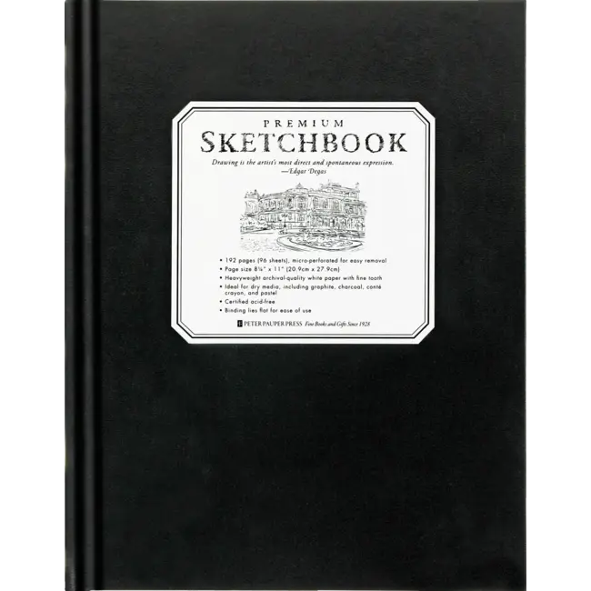 Large Black Premium Sketchbook