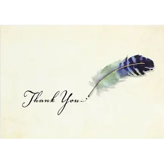 Watercolor Quill Thank You Cards