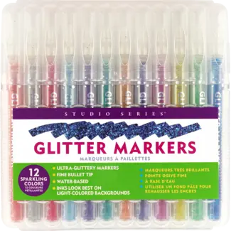 Studio Series Glitter Markers (12)