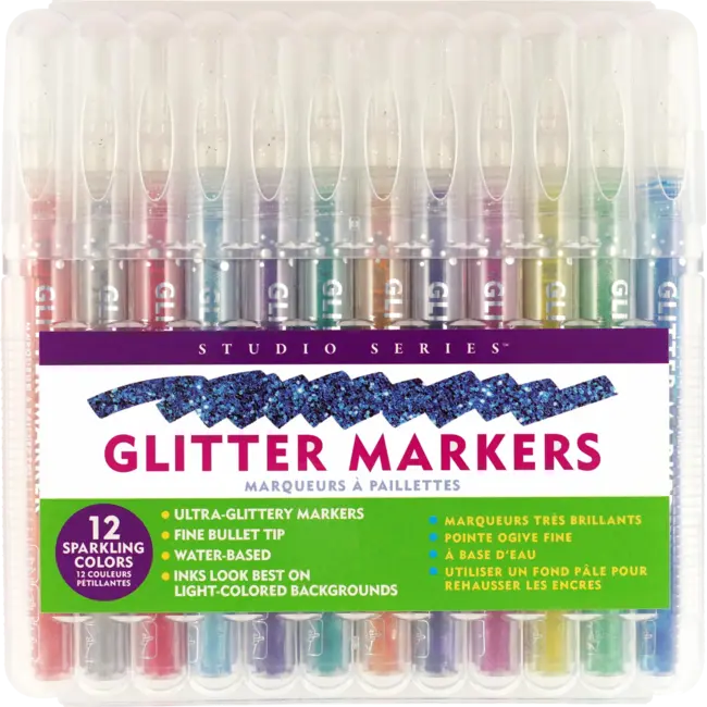 Studio Series Glitter Markers (12)