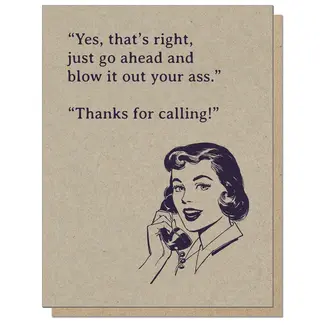 Guttersnipe Press Blow it Out Your Ass Card