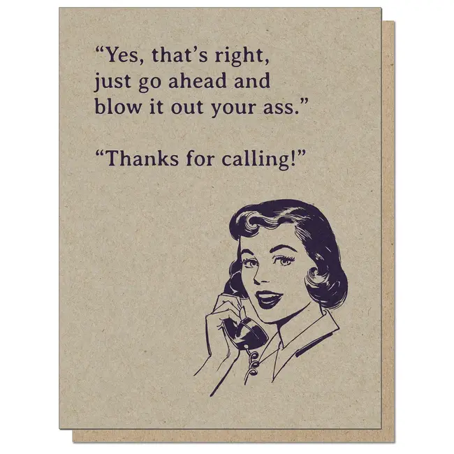 Guttersnipe Press Blow it Out Your Ass Card