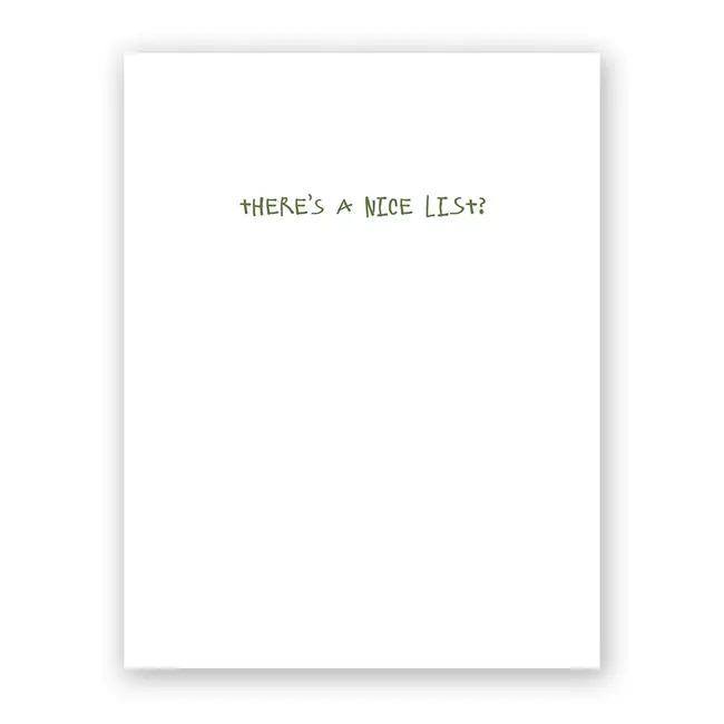 Cat Nice List Holiday Card