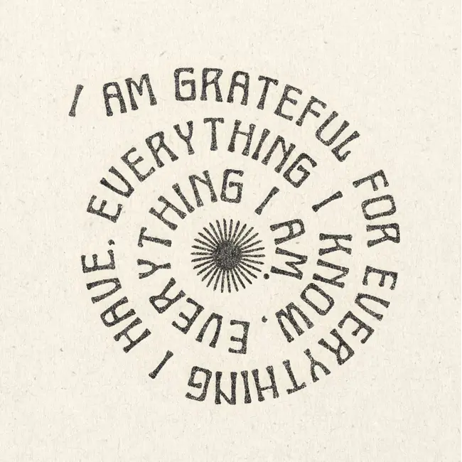 I Am Grateful Print 11x11"