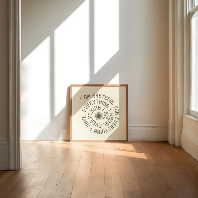 I Am Grateful Print 11x11"