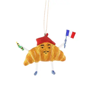 Monsieur Croissant Ornament