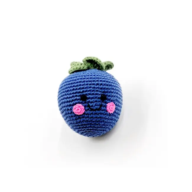 Plush Pretend Food Rattle - Blueberry