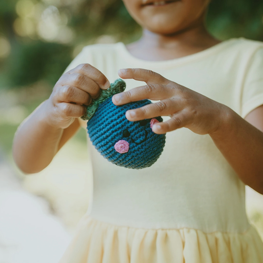 Plush Pretend Food Rattle - Blueberry - DECO Raleigh