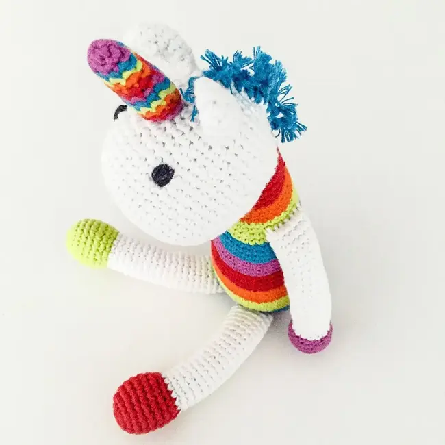 Plush Rainbow Unicorn Rattle