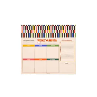 Desk Notepad - Mid Century Stripe