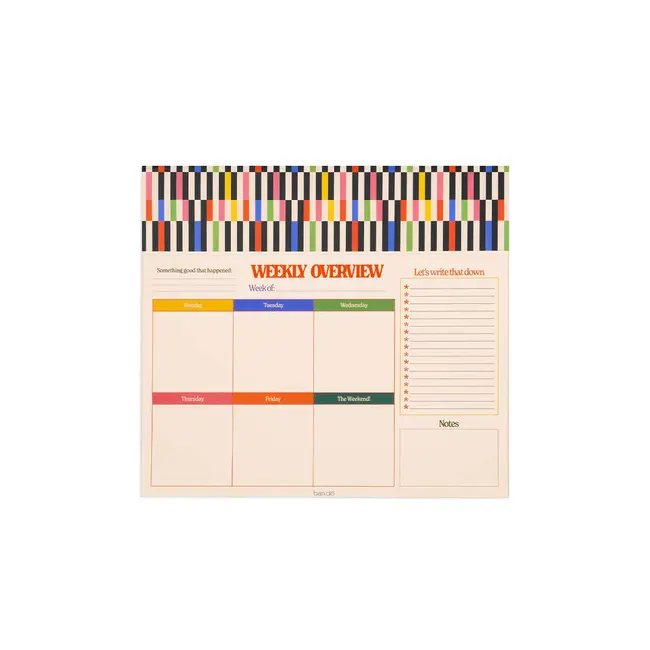 Desk Notepad - Mid Century Stripe