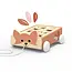 Wooden Fox Blocks Cart