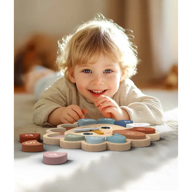 Wooden Hedgehog Clock Game