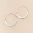 Refined Earrings Crescent Hoop - Silver