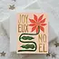 Joyeux Noel Poinsettia Holiday Card