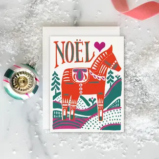 Scandinavian Dala Holiday Card