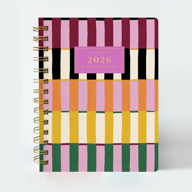2026 Pocket Size Planner Painted Stripes