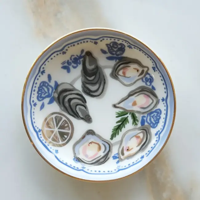 Oysters Porcelain Trinket Dish