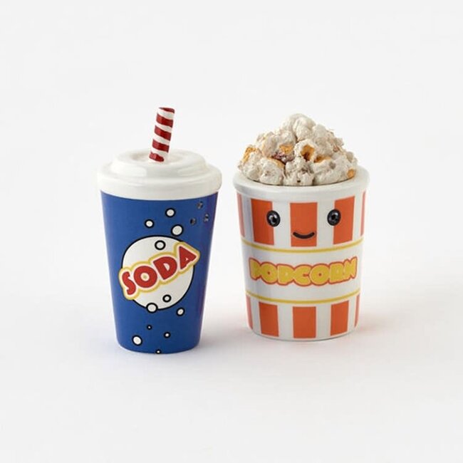Salt + Pepper Shakers - Popcorn + Soda