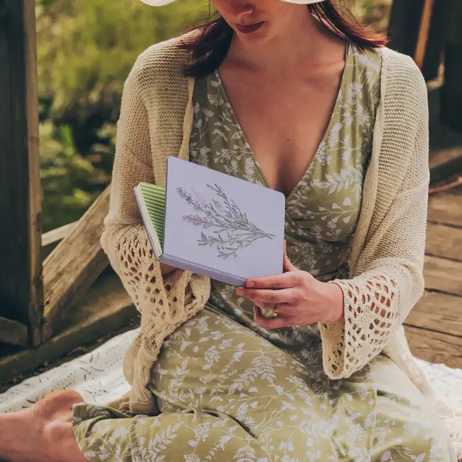 Lavender Embroidered Journal