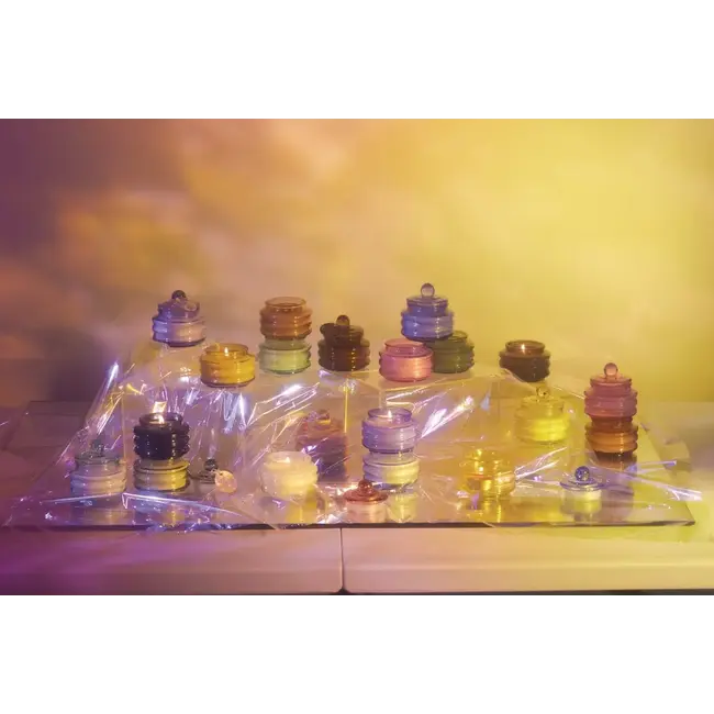 Lilac Beam Glass Candle - Lavender