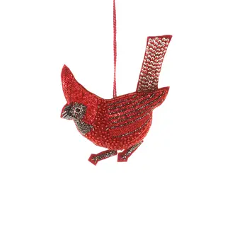 Sequined Cardinal Ornament