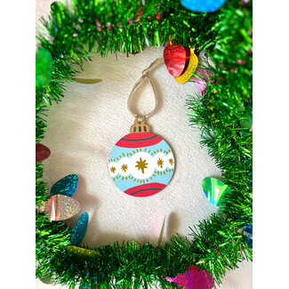 Goose Designworks Retro Gold Star Ornament