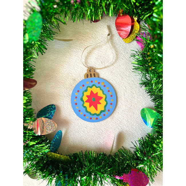 Goose Designworks Retro Pink Star Ornament