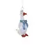 Country Goose Glass Ornament
