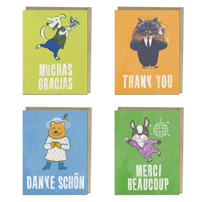 Around the World Multilingual Thank You Cards